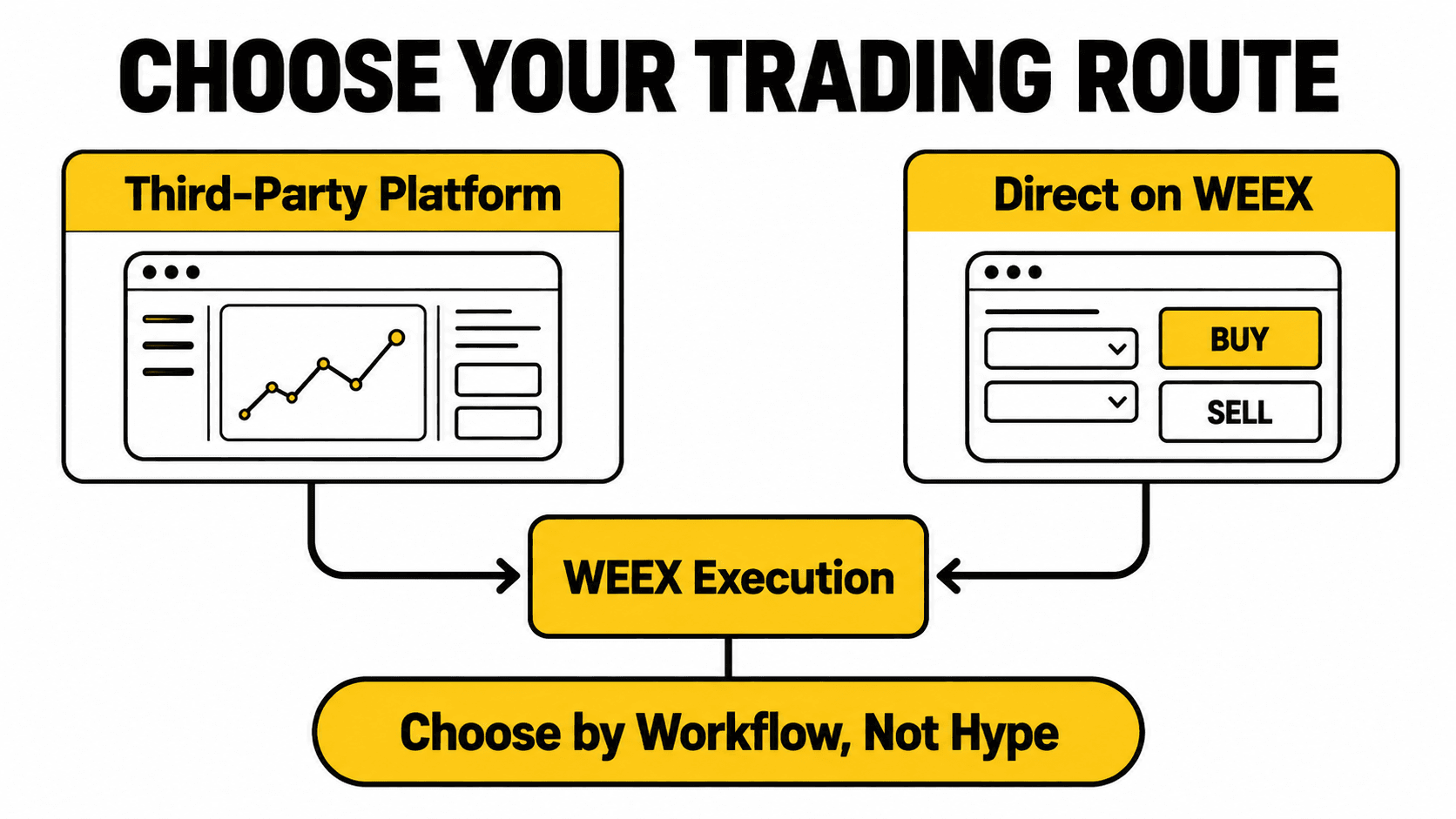 Сторонние торговые платформы или прямой трейдинг на WEEX: комиссии, ликвидность, безопасность и контроль